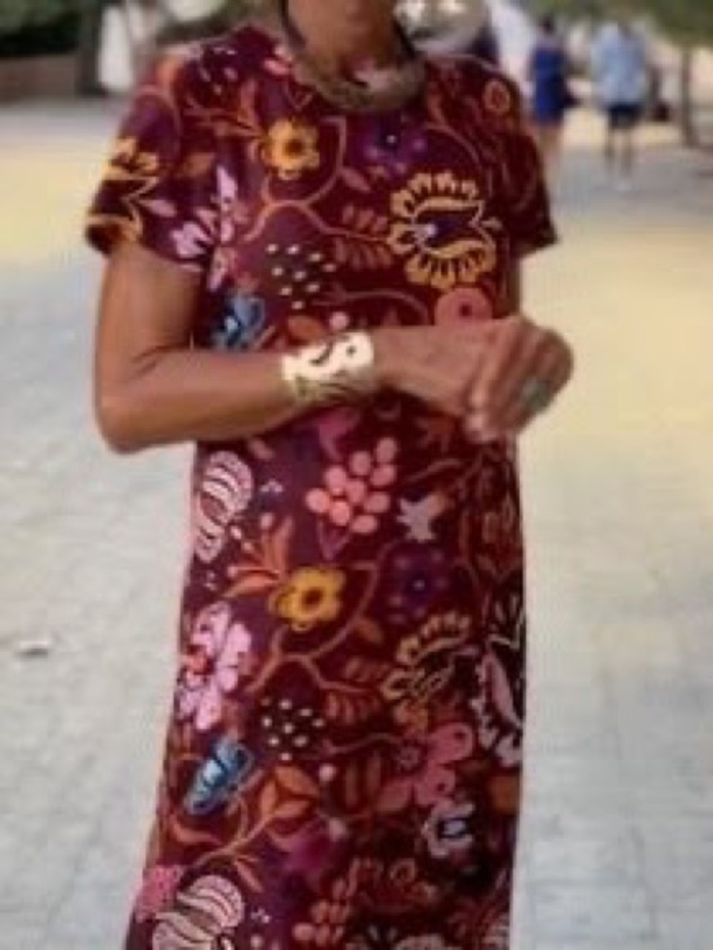 La DoubleJ Floral Silk Swing Maxi Dress Multicolor Size M